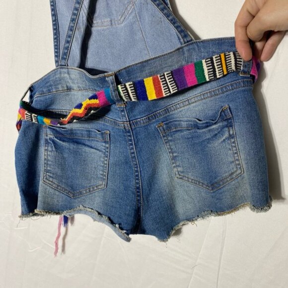 Ardene Light Wash Denim Short Overalls 9 - Picture 7 of 14